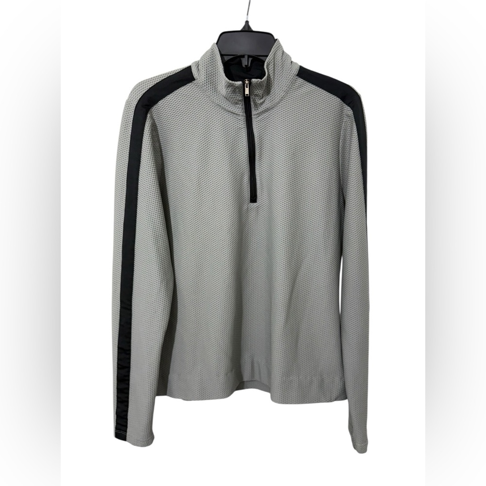 Lauren Ralph Lauren Women's 1/4 Zip Pullover Active Track Jacket Size XL Gray